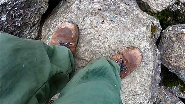 broken in hiking boots